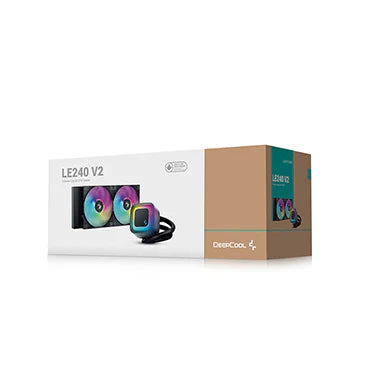 Enfriamiento Líquido DeepCool LE240 V2 | Iluminación ARGB | 2x120mm | 500-2100RPM | NEGRO | R-LE240-BKAMMC-G-2
