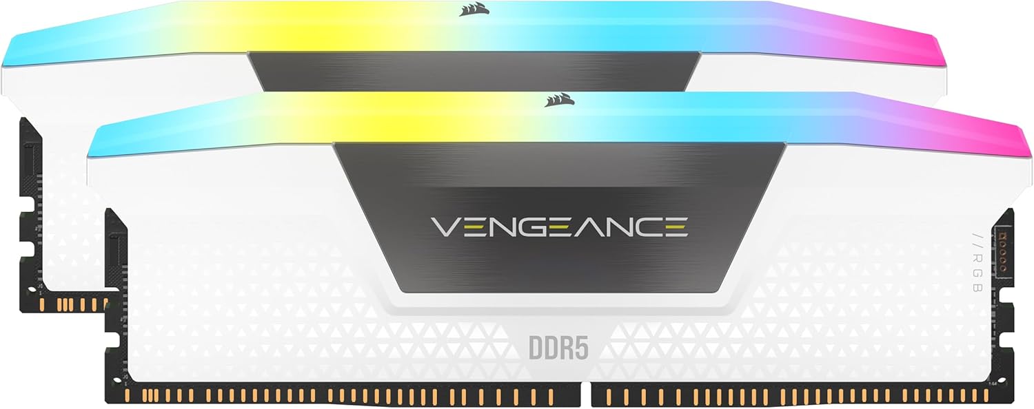 Kit Memoria Ram DDR5 | 32GB (2 x 16GB) | 6400MHZ | CL366 |  Corsair Vengeance RGB | CMH32GX5M2B6400C36W
