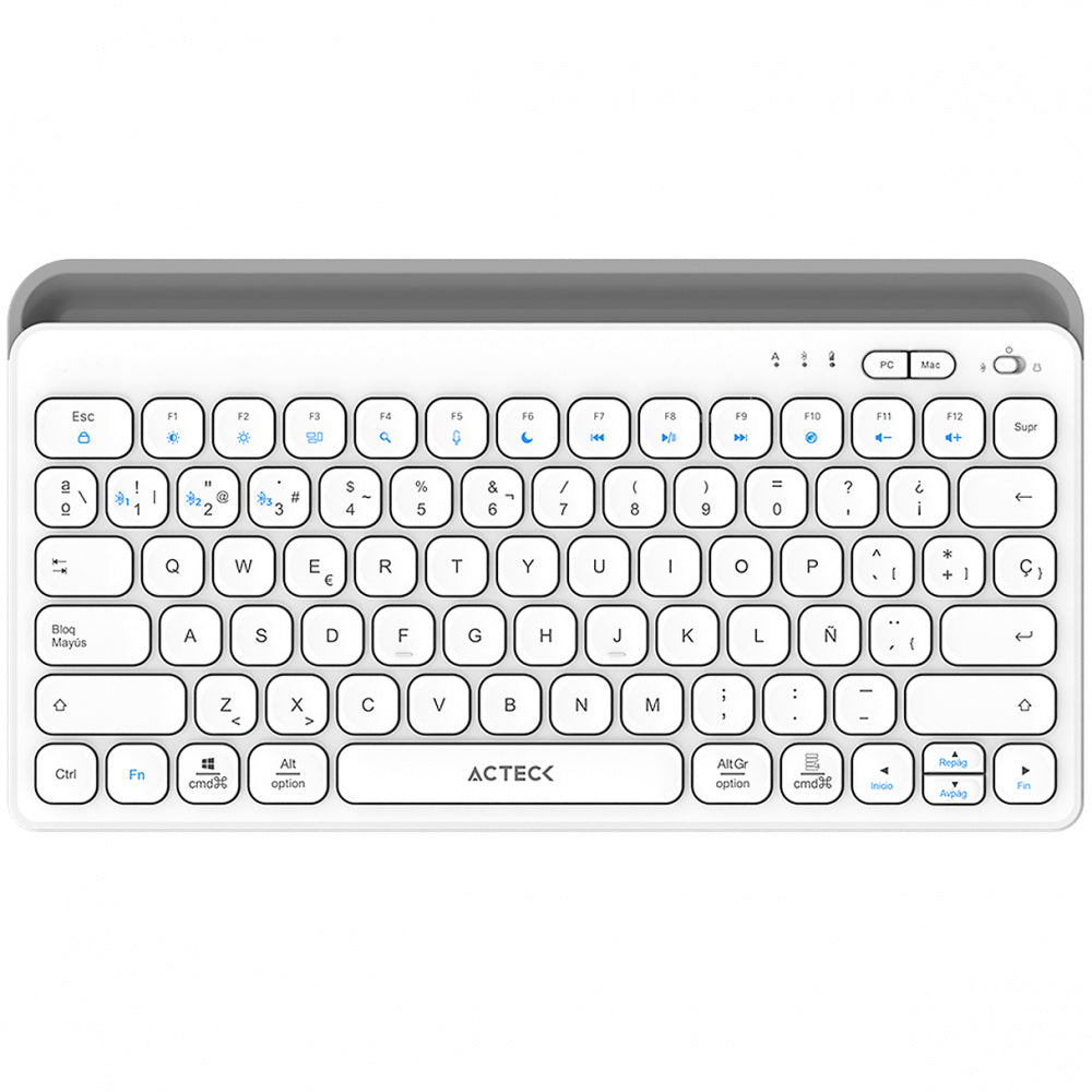 Teclado Acteck Inspire Trek TI737 65% | Inalámbrico | RF Inalámbrico/Bluetooth | Blanco | Español