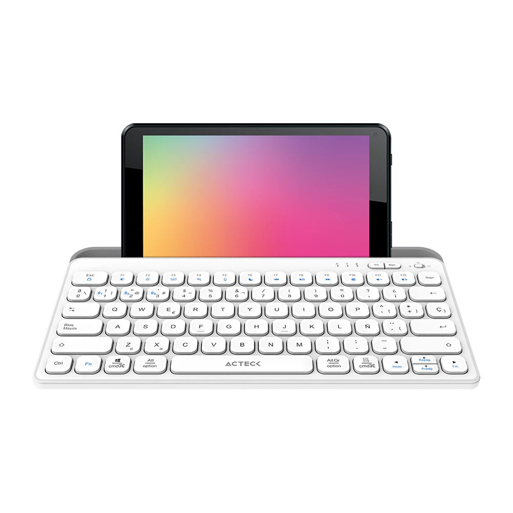 Teclado Acteck Inspire Trek TI737 65% | Inalámbrico | RF Inalámbrico/Bluetooth | Blanco | Español