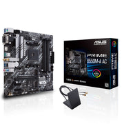 Tarjeta Madre ASUS PRIME B550M-A AC | Micro-ATX | Socket AM4 | AMD B550 | 128GB DDR4 | HDMI para AMD |Requiere Actualización de BIOS para la Serie Ryzen 5000 | PRIME B550M-A AC