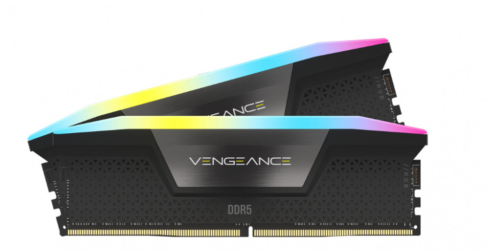 Kit Memoria RAM Corsair Vengeance RGB DDR5 | 5200MHz | 64GB (2x32GB) | NEGRO | CMH64GX5M2B5200C40