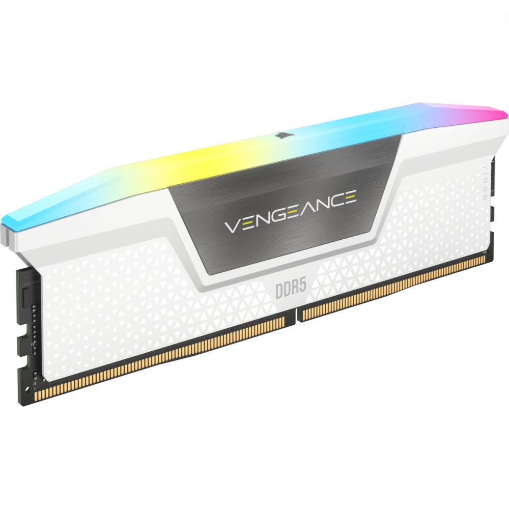 Kit Memoria RAM Corsair Vengeance RGB DDR5 | 5200MHz | 64GB (2x32GB) | BLANCO | CMH64GX5M2B5200C40W