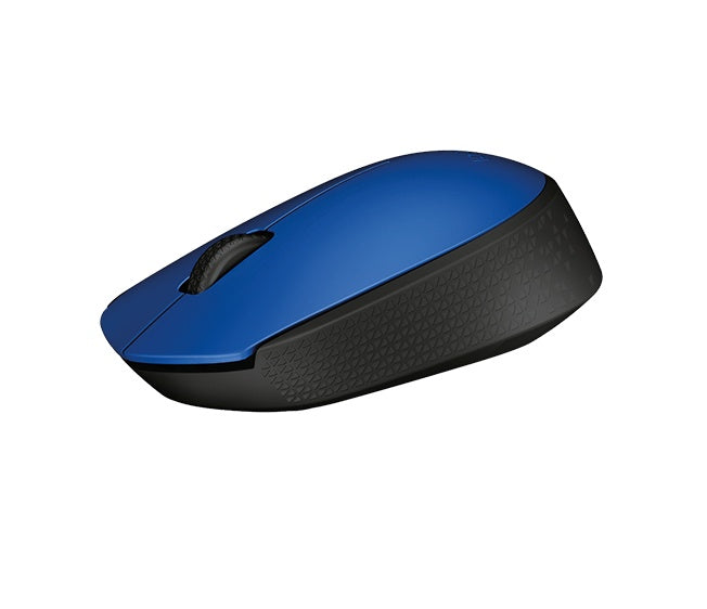 Mouse Ergonómico Logitech Óptico M170| 1000 DPI | Inalámbrico | Negro/Azul | USB | 910-004800