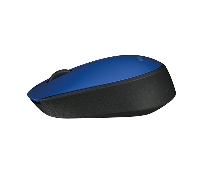Mouse Ergonómico Logitech Óptico M170| 1000 DPI | Inalámbrico | Negro/Azul | USB | 910-004800