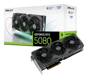 Tarjeta de Video PNY NVIDIA GeForce RTX 5080 | 16GB GDDR7 | PCIe 5.0 | 256 Bits | 1 x HDMI / 3 x DisplayPort | Negro | VCG508016TFXPB1