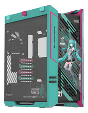 Gabinete ASUS ROG STRIX HELIOS II GX601S HATSUNE MIKU | Midi-Tower | ATX/EATX/Micro-ATX/Mini-ITX | USB 3.0 | sin Fuente | 4 Ventiladores Instalados | Turquesa | 90DC00W0-B30010