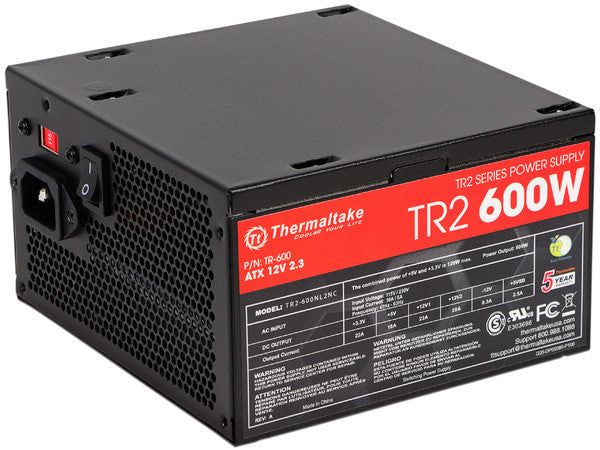Fuente de Poder Thermaltake TR2 600W| 600W | 24-pin ATX | 120 mm | No Modular | Negro | TR-600CUS