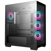 Gabinete DeepCool CG580 4F | Media Torre | ATX / Micro-ATX / Mini-ITX | USB 3.0 | Cristal Templado Panorámico | 4 Ventiladores Pre-Instalados | Negro | R-CG580-BKADA4-G-1