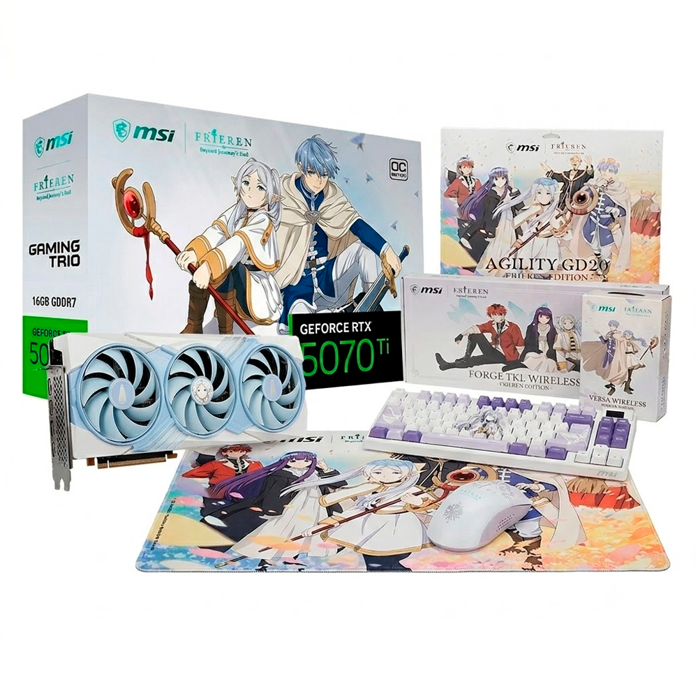 Bundle MSI FRIEREN Edition / Tarjeta de Video GeForce RTX 5070 Ti 16GB OC + Gaming Gear Collection Edición Especial