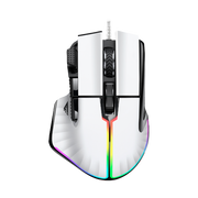 Mouse Gamer Alámbrico Game Factor | MOG602 Blanco | Pixart 3370 | 19,000 DPi | MOG602-WH