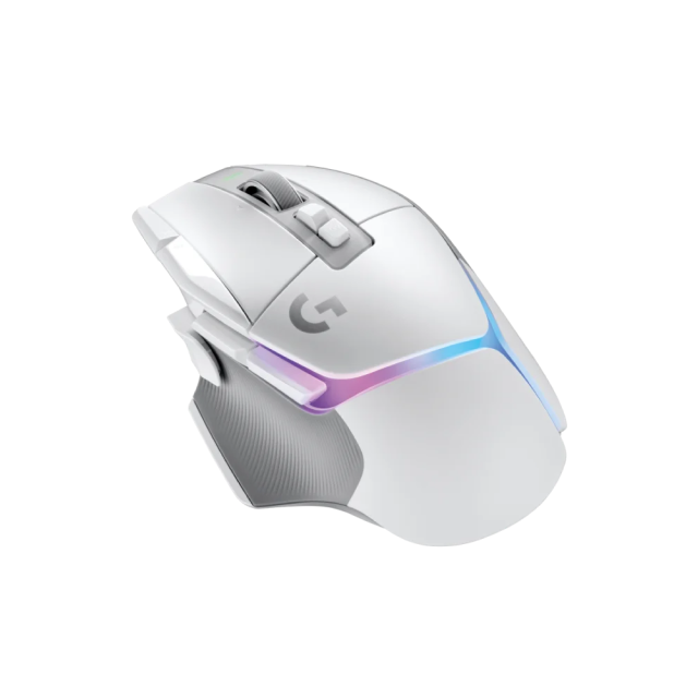Mouse Gamer Inalámbrico Logitech G G502 X PLUS | Hasta 130 Horas de Batería Recargable | 100 a 25600 DPI | Sensor Óptico HERO 25K | 106 g | 13 Botones Programables | 2.4GHz | RGB | Blanco | 910-006170