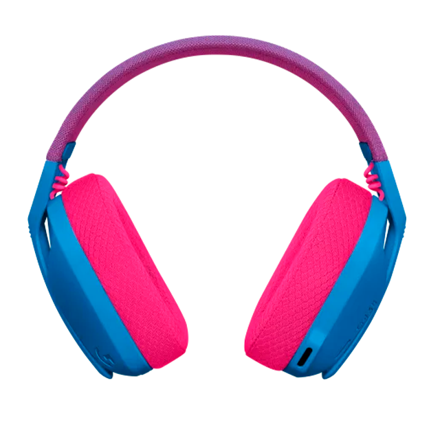 Diadema Gamer Inalámbrica Logitech G435 | Doble Micrófono | Hasta 18 Horas de Batería | Bluetooth / Receptor LIGHTSPEED USB-A | Cable de Carga USB-C a USB-A | PC / Mac / PlayStation / Nintendo Switch | Azul / Rosa | 981-001061