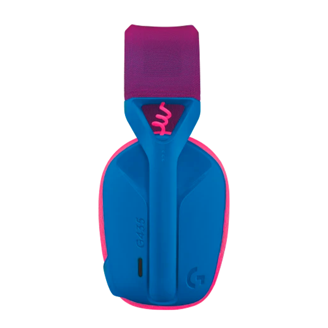 Diadema Gamer Inalámbrica Logitech G435 | Doble Micrófono | Hasta 18 Horas de Batería | Bluetooth / Receptor LIGHTSPEED USB-A | Cable de Carga USB-C a USB-A | PC / Mac / PlayStation / Nintendo Switch | Azul / Rosa | 981-001061