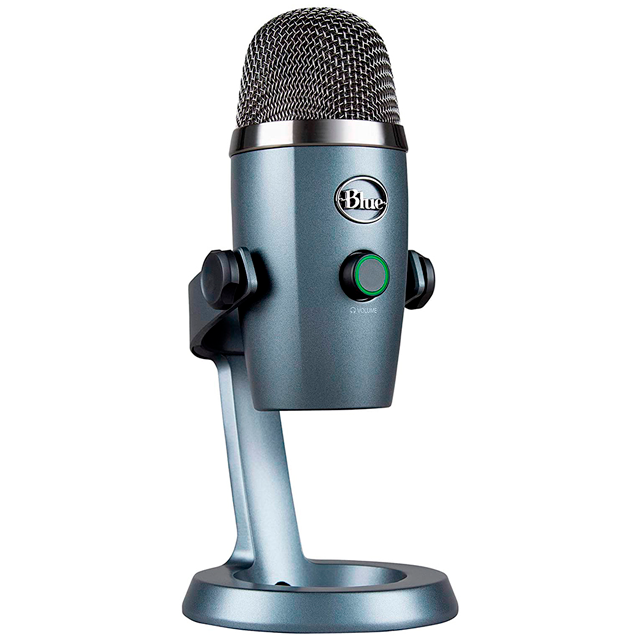 Micrófono Profesional Blue Yeti Nano | Calidad 24-bit / 48kHz | Patrón Cardioide y Omnidireccional | Plug & Play USB | Salida de Auriculares Latencia Cero | Shadow Grey | 988-000088