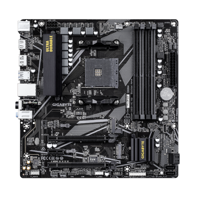 Tarjeta Madre GIGABYTE B550M DS3H AC R2 | Micro-ATX | Socket AM4 | Chipset AMD B550 | DDR4 (Hasta 128GB) | HDMI / DisplayPort | Wi-Fi 5 | Bluetooth 4.2 | Negro | B550M DS3H AC R2