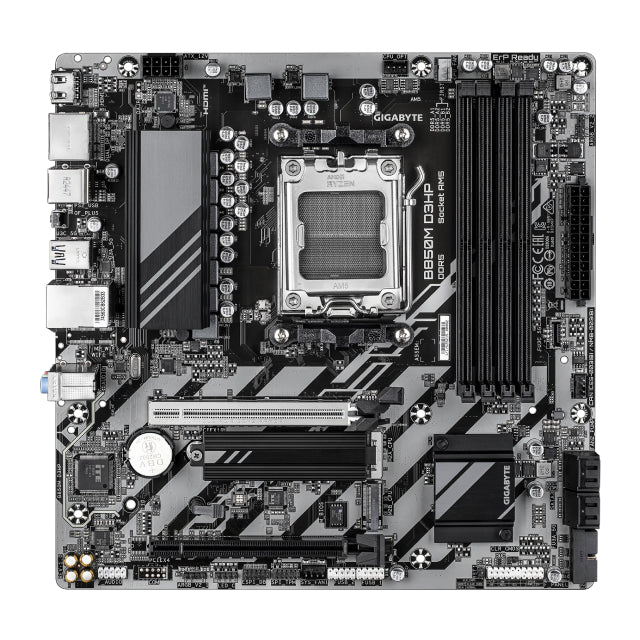 Tarjeta Madre GIGABYTE B850M D3HP | Micro ATX | AM5 | AMD B850 | DDR5 (Hasta 256 GB) | HDMI / DisplayPort | Negro | B850M D3HP