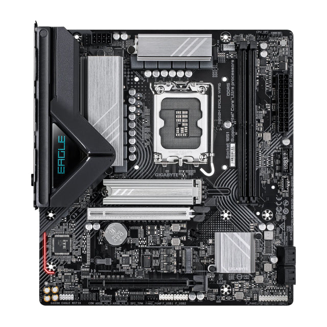 Tarjeta Madre GIGABYTE B860M EAGLE WIFI6 | Micro ATX | Intel LGA1851 | Intel B860 | DDR5 (Hasta 128 GB) | HDMI / DisplayPort | Wi-Fi 6 | Bluetooth 5.3 | Negro | B860M EAGLE WIFI6