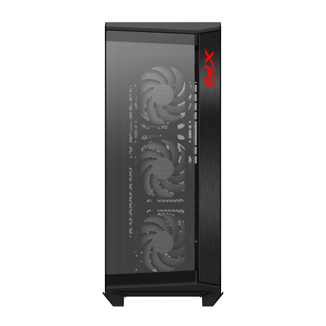 Gabinete XPG BATTLECRUISER II | Media Torre | E-ATX / ATX / M-ATX / ITX | USB 3.2 | Cristal Templado | 4 Ventiladores ARGB Pre-Instalados | Negro | BATTLECRUISERIIST-BKCWW