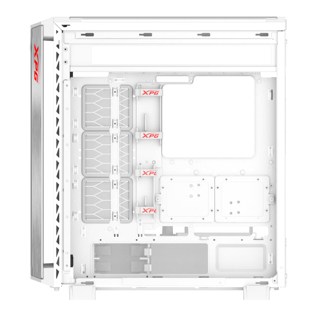 Gabinete XPG BATTLECRUISER II | Media Torre | E-ATX / ATX / M-ATX / ITX | USB 3.2 | Cristal Templado | 4 Ventiladores ARGB Pre-Instalados | Blanco | BATTLECRUISERIIST-WHCWW