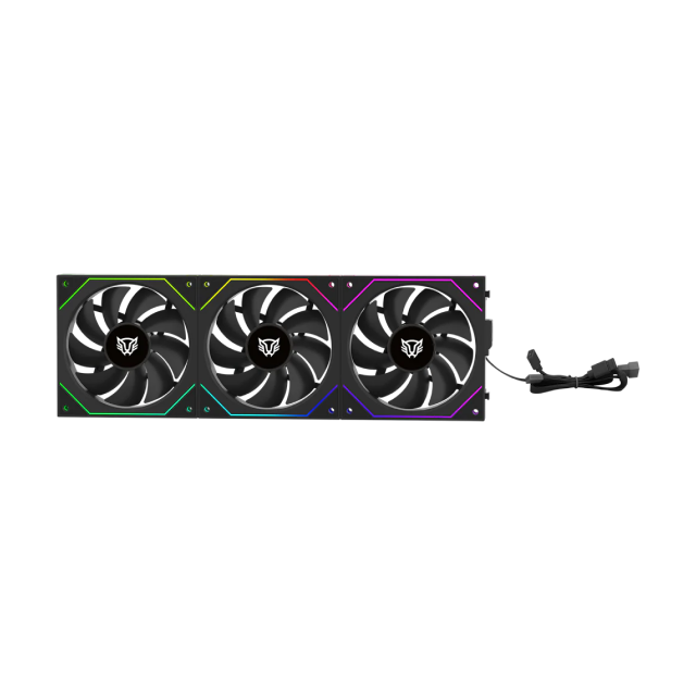 Kit de 3 Ventiladores Balam Rush Eolox Link EXL95 | Daisy-Chain | 120 mm | 800 - 1800 RPM | 4 Pines | ARGB | Negro | BR-942089