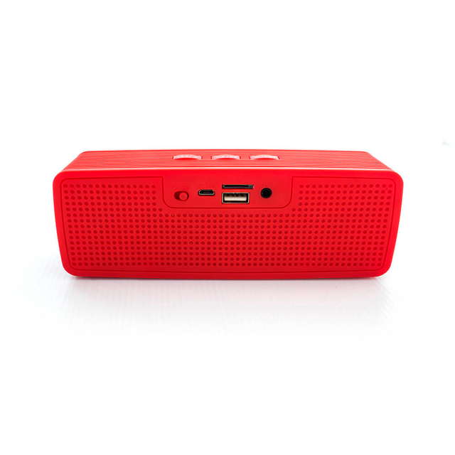 BOCINA BLUETOOTH VORAGO CON LECTOR USB, MICRO SD Y 3.5 - BSP-100-RD-V2