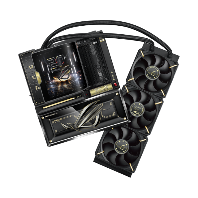 Sobre Pedido | Bundle ASUS ROG 20th Anniversary Edition | Tarjeta Madre ROG Crosshair X870E | Tarjeta de Video ROG Astral GeForce RTX 5090 | Fuente de Poder ROG Thor 3000W Titanium III | Gabinete ROG GR20 | No Incluye Procesador / RAM / Almacenamiento