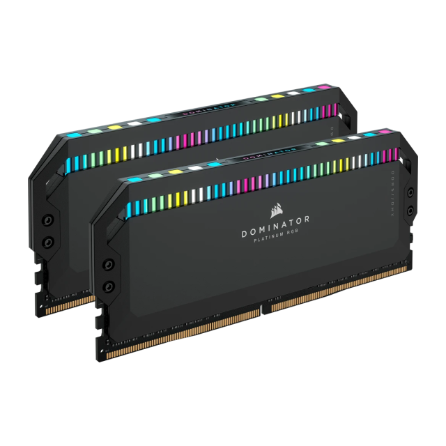 Kit de Memoria RAM Corsair DOMINATOR PLATINUM RGB | 32GB (2 x 16GB) | DDR5 | 6000 MT/s | CL36 | XMP | RGB | Negro | CMT64GX5M2B5600C40