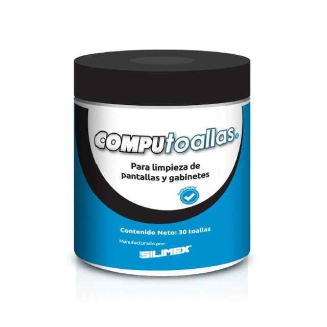 Silimex CompuToallas para Limpieza de Pantallas y Gabinetes | 30 Piezas | COMPUTOALLAS