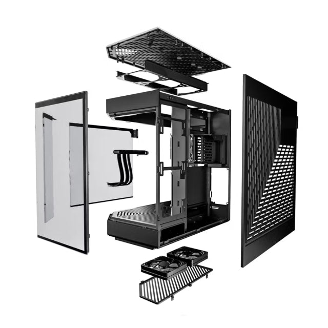 Gabinete HYTE Y60 | Torre Completa | E-ATX / ATX / Micro-ATX / Mini-ITX | USB 3.0 / USB 3.2 | Cristal Templado Panorámico | Negro (Pitch Black) | CS-HYTE-Y60-B