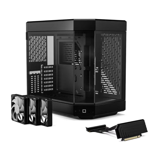 Gabinete HYTE Y60 | Torre Completa | E-ATX / ATX / Micro-ATX / Mini-ITX | USB 3.0 / USB 3.2 | Cristal Templado Panorámico | Negro (Pitch Black) | CS-HYTE-Y60-B