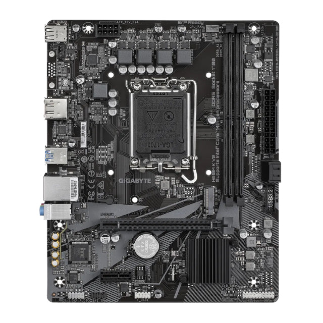 Tarjeta Madre GIGABYTE H610M K V2 | Micro ATX | Intel LGA1700 | Intel H610 | DDR5 (Hasta 128 GB) | DisplayPort / HDMI | Negro | H610M K V2