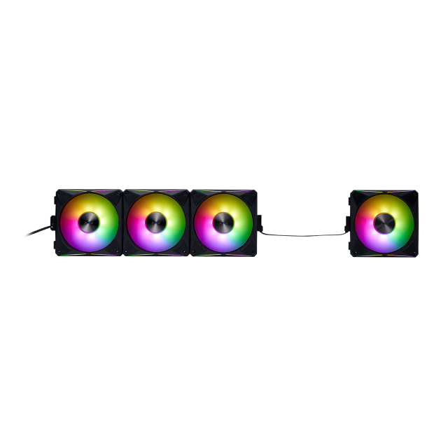 Kit de 4 Ventiladores ADATA XPG HURRICANE MAG 120 ARGB PWM | 120 mm | 300 a 2000 RPM | 23.36 dBA | 4 Pines | ARGB | Negro | HURRICANEMAG120ARGBPWM4C-BKCWW