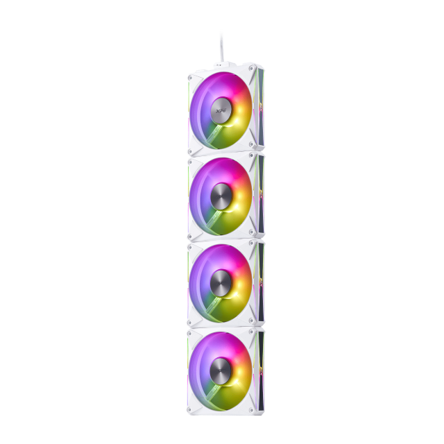 Kit de 4 Ventiladores ADATA XPG HURRICANE MAG 120 ARGB PWM | 120 mm | 300 a 2000 RPM | 23.36 dBA | 4 Pines | ARGB | Blanco | HURRICANEMAG120ARGBPWM4C-WHCWW