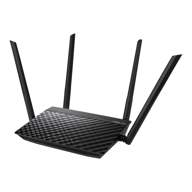 ROUTER ASUS AC1200 DOBLE BANDA 802.11AC 4 ANTENAS 5DBI 2.4GHZ 5GHZ 2X2 4LAN RT AC1200 V2