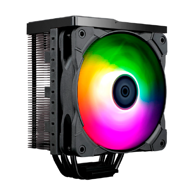 Disipador de Aire Munfrost Cold Wind | Altura 157mm | 800 a 1650 RPM | 33 dBA | ARGB | Negro | MFDCWR1B