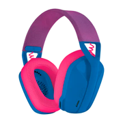 Diadema Gamer Inalámbrica Logitech G435 | Doble Micrófono | Hasta 18 Horas de Batería | Bluetooth / Receptor LIGHTSPEED USB-A | Cable de Carga USB-C a USB-A | PC / Mac / PlayStation / Nintendo Switch | Azul / Rosa | 981-001061