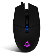 Mouse Gamer Alámbrico Munfrost Triton | Hasta 12,000 DPI | Sensor Óptico PixArt 3360 | 7 Botones | Diseño Honeycomb Ultra Ligero 66g | Iluminación ARGB | Negro Mate