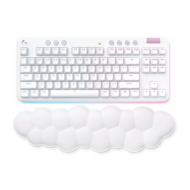 Teclado Mecánico Inalámbrico Logitech G715 - Switch Táctil - Inglés - Con Reposabrazos - Aurora Collection - 920-010453