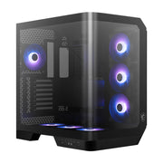 Gabinete MSI MAG PANO 120R PZ | Media Torre | E-ATX / ATX (Soporta Back Connect) / M-ATX / ITX | USB 3.2 | Cristal Templado Panorámico | 7 Ventiladores ARGB Pre-Instalados | Negro | MAG PANO 120R PZ