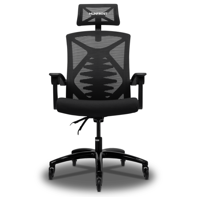 SILLA GAMER MUNFROST NOVA / NEGRO CON MORADO - CON SOPORTE LUMBAR - HASTA 180KG - MFMSIL1B