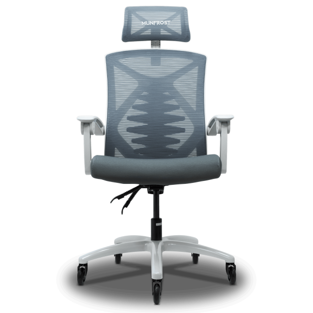 Silla Gamer Munfrost Nova | Nylon | Base de Metal | Soporte Lumbar Ajustable | Hasta 180kg | Blanco | MFMSIL1W