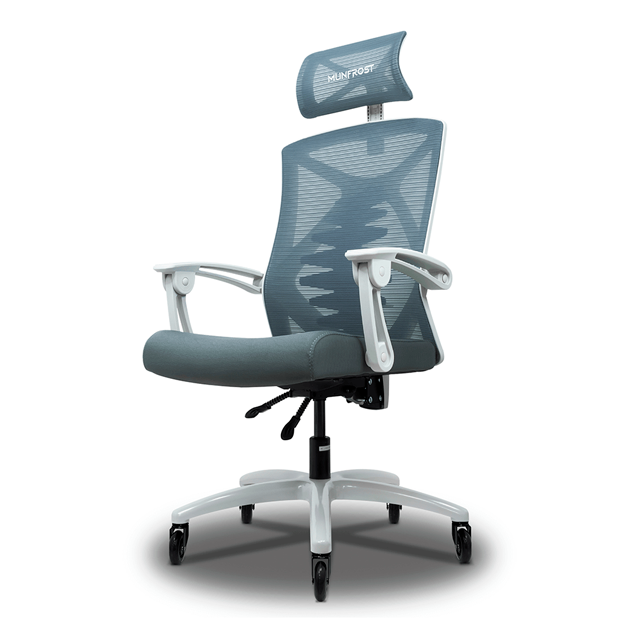 Silla Gamer Munfrost Nova | Nylon | Base de Metal | Soporte Lumbar Ajustable | Hasta 180kg | Blanco | MFMSIL1W