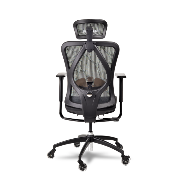 Silla Gamer Munfrost NEXUS | Hasta 180kg | Ruedas tipo patín | Soporte Lumbar | Color Negro | MFMSIN2B