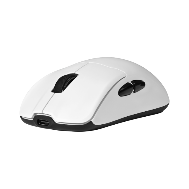 Mouse Gamer Inalámbrico Game Factor MOW800 | 26,000 DPI | Sensor Pixart 3395 | Incluye Base Magnética RGB | 80hrs Batería recargable | Color Blanco | MOW800-WH