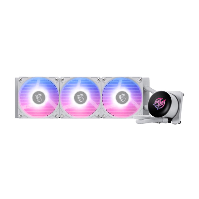 Enfriamiento Líquido MSI MPG CORELIQUID P13 360 | 360 mm | 3400 RPM | AM5 / AM4 | LGA 1700 / 1851 | Pantalla Personalizable LCD de 2.1" | ARGB | Blanco | MPG CORELIQUID P13 360 / WHITE