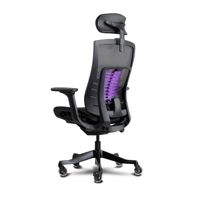 Silla Gamer Munfrost Nash | Negro | Soporte Lumbar Ajustable | Descansabrazos 3D | Ruedas tipo Patín con Seguro | Hasta 180 kg | MFMSINIB