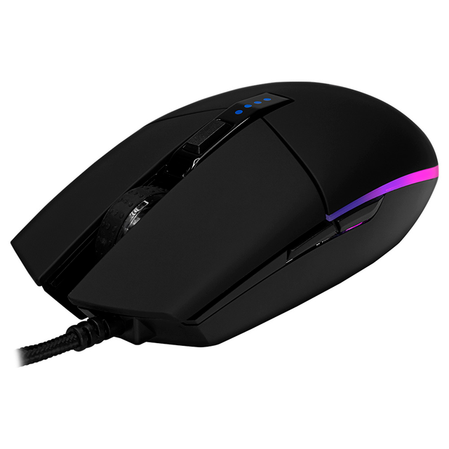 Mouse Gamer Alámbrico Munfrost Triton | Hasta 12,000 DPI | Sensor Óptico PixArt 3360 | 7 Botones | Diseño Honeycomb Ultra Ligero 66g | Iluminación ARGB | Negro Mate