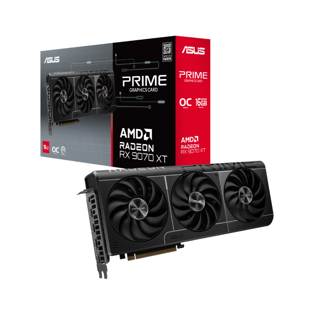 Tarjeta de Video ASUS Prime Radeon RX 9070 XT | OC Edition | 16GB GDDR6 256-bit | PCI Express 5.0 | PRIME-RX9070XT-O16G