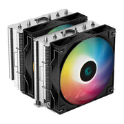 Disipador de Aire DeepCool AG620 ARGB | 157 mm | 300 a 1850 RPM | 39.4 dBA | AM5 / AM4 | LGA 2066 / 2011-v3 / 2011 / 1851 / 1700 / 1200 / 1151 / 1150 / 1155 | ARGB | Negro |
